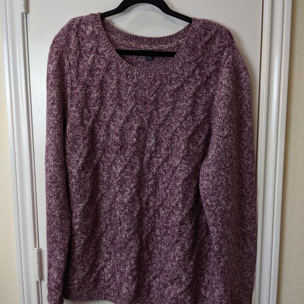 Tommy Hilfiger Cranberry/Cream Knit Sweater/Sz XXL
